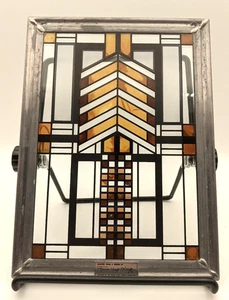 Frank Lloyd Wright Foundation 6 x 8 Autumn Sumac Mini Window Panel Sun Catcher - Picture 1 of 5