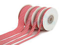 10m Reel GINGHAM Ribbon - 6mm, 10mm, 15mm & 25mm widths - Various Colours