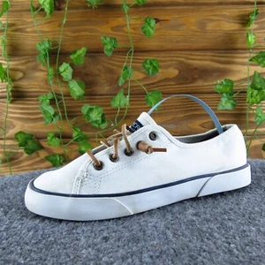 Zapato de barco para mujer SPERRY tela blanca talla 5 mediano ligeramente usado 2025 - Imagen 1 de 6