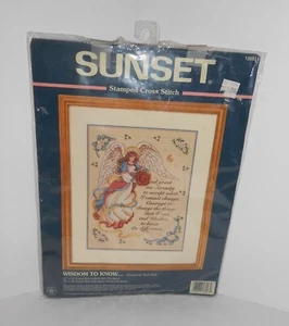 Sunset Stamped Cross Stitch Kit #13093 WISDOM TO KNOW… - Picture 1 of 4