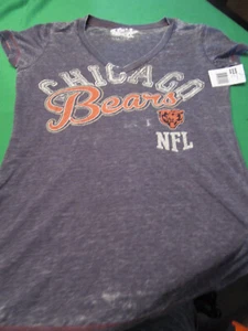 NEW "TOUCH" CHICAGO BEARS TEAM NFL LIGHTWEIGHT S/S T SHIRT BLUE WOMENS LG - Picture 1 of 2