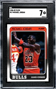SGC 7 - 1988-89 Fleer # 17 Michael Jordan Chicago Bulls HOF - Bild 1 von 4