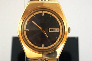 Vintage Seiko Automatic 17 Jewels goldfarbene Herrenuhr - 6309 805L - Tag/Datum - Bild 1 von 20