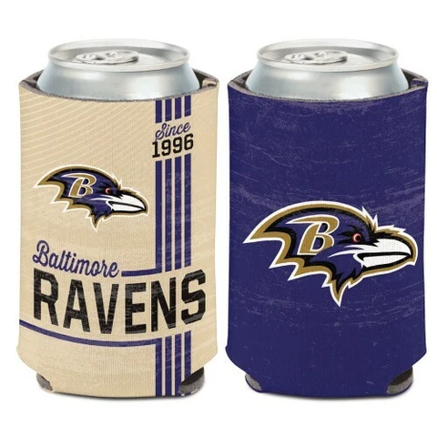 BALTIMORE RAVENS CLASSIC LOGO SOFT FOAM CAN BOTTLE COOZIE COOLER KOOZIE HOLDER Cover