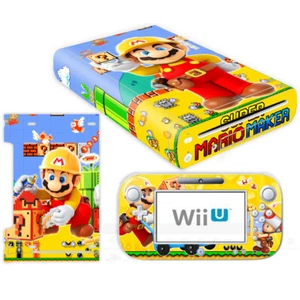 Anime Classic Super Mario Skin Decals Sticker Nintendo Wii U Console Controller - Picture 1 of 2