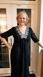 KALEIDOSCOPE BLACK EMBELLISHED DRAPE FRONT PARTY DRESS SIZE 12 & 14 RRP £65 - Picture 1 of 2