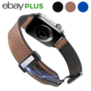 Apple Watch Smartwatch Correa de Cuero Magnética para 42/44/45/49mm Series 1-9 - Imagen 1 de 32
