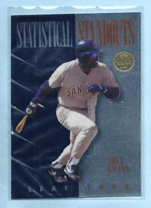 TONY GWYNN - 1994 Leaf - "Statistical Standouts" - #9/10 - Low Shipping