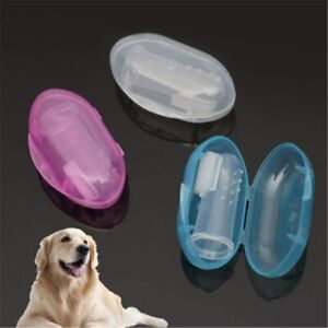 Silicone Finger Toothbrush Dog/Cat Descaling Oral Cleaning with Box High Quality