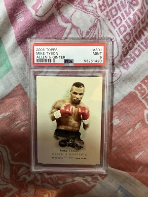 2006 Topps Mike Tyson Allen & Ginter PSA 9 Boxing Card #301 World Champion HOF - Image 1 of 2