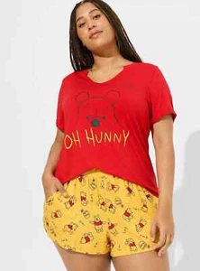 TORRID Clip Neck Winnie the Pooh Sleep Top and bottoms sold as set 2x - Picture 1 of 14