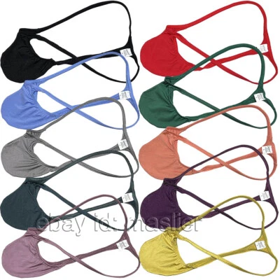 Mens Ice Silk G-string Thong Contour T-back Shiny Mini Bikini Pouch Underwear - Image 1 of 4