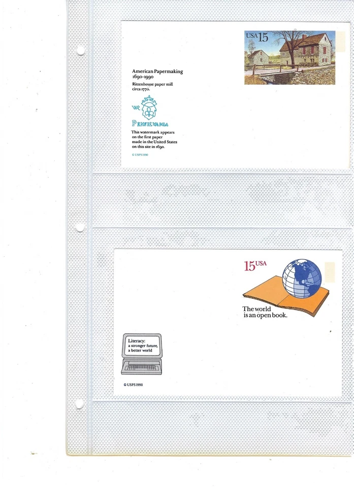 US: 2 postal cards NEW/used MNH 122913 - Image 1 of 1