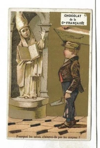 Les Saints Les maçons - - Chromo Chocolat Cie Français - Trade Card - Picture 1 of 2