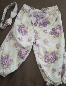 Janie & Jack EASTER layette 2014 Pants MATCH BOW 12 18 M Purple flowers Bouquet  - Picture 1 of 7