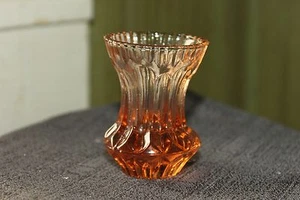  Vintage geschliffenes Glas Zahnstocher Halter 2 1/2" hoch - Bild 1 von 9