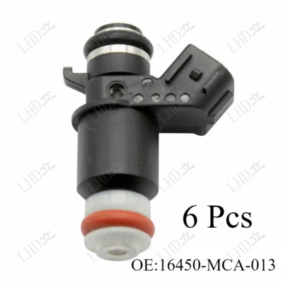 Inyectores de combustible 6 piezas 16450-MCA-013 para Honda Goldwing 1800 GL1800 2001-2017 Foto 1 de 4