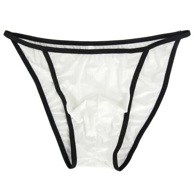 K342 Mens Sexy String Bikini Contoured Pouch Silky Soft Thin semi C-thru - Image 1 of 4