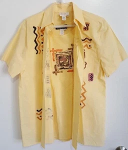 Lilly of California Ladies Matching Yellow Blouse &Top set Like New Size Small - Picture 1 of 7