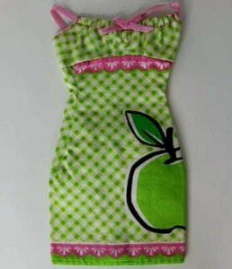 2001 Barbie Green Gingham Apple Dress Fruit Style 53855 - Picture 1 of 4