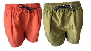Herren Badeshort  Orange und Olive Gr. M - Picture 1 of 5