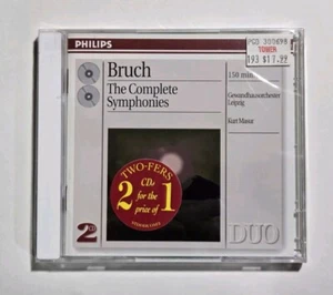 Kurt Masur: Bruch - The Complete Symphonies CD (1998) -- NEW! CRACKED CASE - Picture 1 of 6