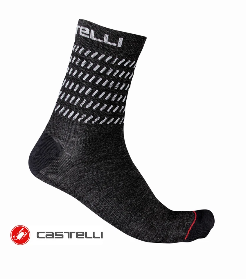 Calcetines Castelli Go 15 Lana Merino Ciclismo Bicicleta Medianos/Pequeños EE. UU. 5-7 Gris Oscuro Nuevos Foto 1 de 3
