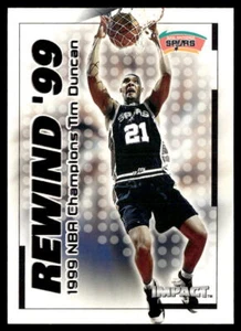 SkyBox Impact #8 RN Tim Duncan Rewind '99 San Antonio Spurs 1999-00 - Imagen 1 de 2