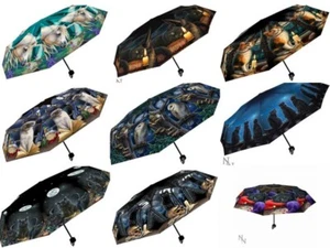 Paraguas compacto Nemesis Now Lobo, Gato, Búho Unicornio diseños Lisa Parker  - Imagen 1 de 15