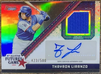 2024 Bowman's Best Thayron Liranzo Relic Auto #423/500 Tigers Dodgers #FGRA-TL - Image 1 of 2