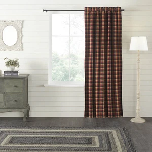 Country 84"x50" Panel Red Rod Pocket Heritage Farms Window Curtains VHC Brands - Picture 1 of 7