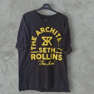 Camiseta Para Hombres WWE Seth Rollins Talla Grande Negra Manga Corta The Architect Rara - Imagen 1 de 4