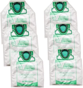 6 Sacchetti per Aspirapolvere Folletto VK 200/220S | Ricambi Compatibili per Asp - Foto 1 di 12