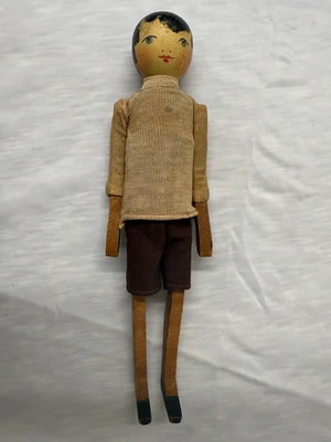 Антикварные деревянные куклы помона игрушки Великобритании Peg кукла 11 3/4» высотой - Изображение 1 из 4