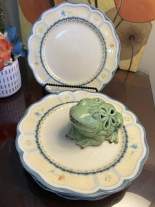 4 Lenox Provencal Garden Blossom Luncheon Salad Plates 9.5" - Picture 1 of 12
