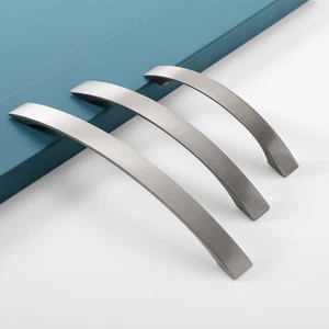 Silver Brushed Nickel Cabinet Handles Bar Pulls Kitchen Hardware Stainless Steel - Picture 1 of 14
