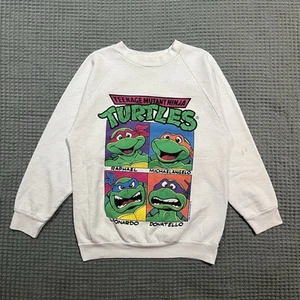 Vintage 1990 Teenage Mutant Ninja Turtles TMNT Sweatshirt Youth Large - Picture 1 of 6