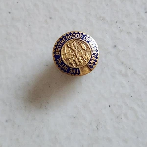 IBM International Brotherhood of Magicians Spilla a vite smaltata tono oro vintage - Foto 1 di 7