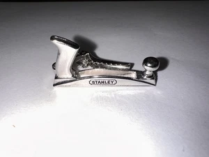 Vintage Stanley Block Hobel Werkzeug Anson silberfarbene Krawattennadel Clip - sehr cool!! - Bild 1 von 5