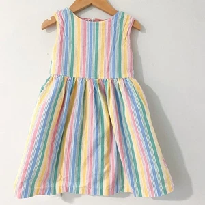 Kite Clothing Girls' Reversible Dress – Size 4Y – Daisy & Rainbow Stripe - Picture 1 of 8