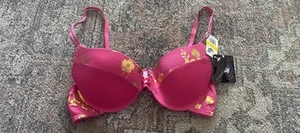 Reggiseno rosa floreale taglia 36c - Foto 1 di 1