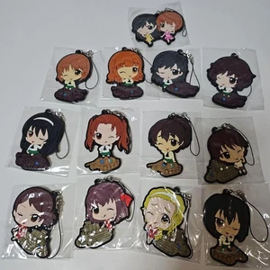 Girls und Panzer figure rubber key chain Lot 13 set mascot anime Japan m647 - Picture 1 of 10