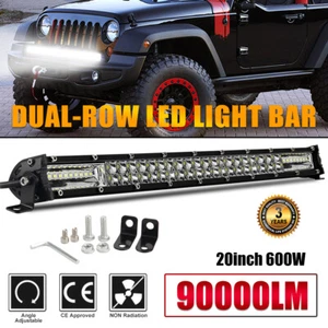 20INCH 600W LED Light Bar Work Flood Spot Beam Driving Fog Offroad 4WD Truck SUV - Foto 1 di 12