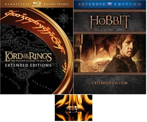 The Lord Of the Rings Extended Trilogy & The Hobbit Extended Trilogy 24 Blu Ray - Picture 1 of 4