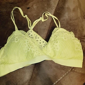 aerie lime green wonder lace padded bralette M - Picture 1 of 2