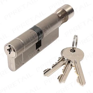 40x40mm Euro Barrel THUMB Cylinder Door Lock +ANTI SNAP/BUMP+ Satin Nickel uPVC - Picture 1 of 1