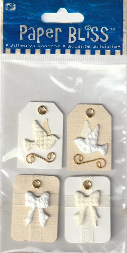 Mini etiquetas vintage de papel Bliss CREMA MARFIL tema de boda 3D 93803 ENVÍO RÁPIDO GRATUITO Foto 1 de 1