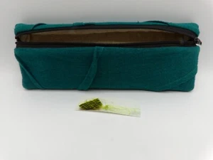 Carol Gilbert Yorktown Road Hand Dyed Linen Clutch Green - Picture 1 of 4