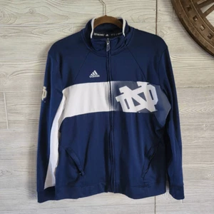 Adidas Noterdame Full Zip Up Womens SZ M Athletic College Sports Climawarm - Picture 1 of 5