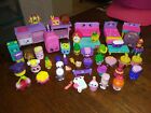50 Pieces Shopkins Lot Stove Bed Couch Cart Tv Food Drinks